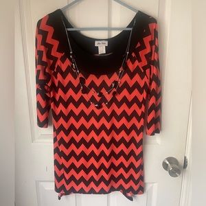 Preloved chevron pattern blouse/tunic
